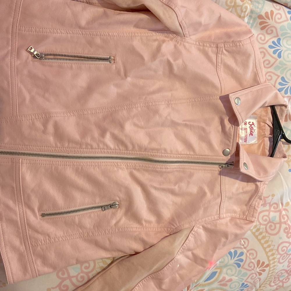 Justice Pink leather jacket